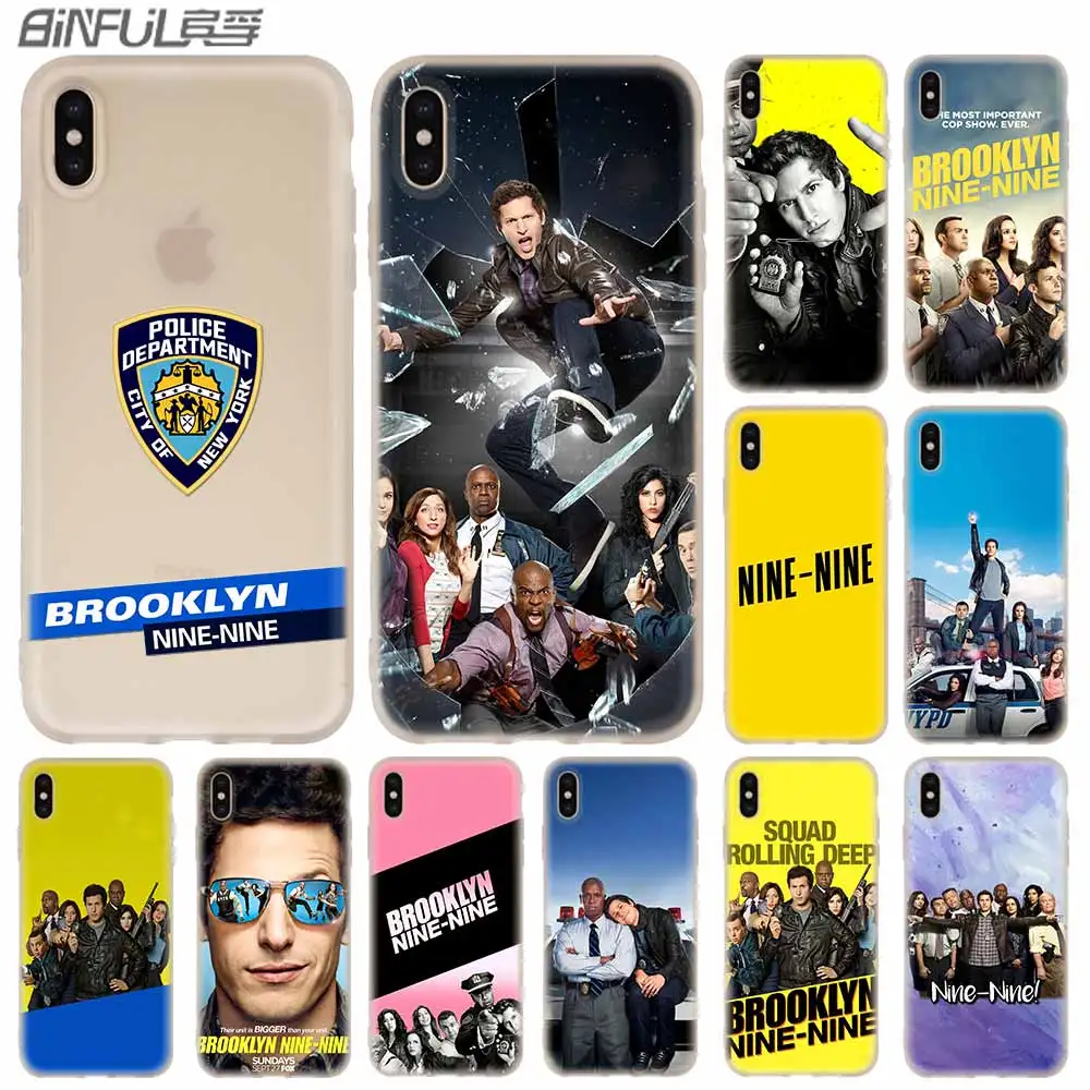

Cases Silicone soft Cover for iPhone 11 Pro X XS Max XR 6 6S 7 8 Plus 5 4S SE Brooklyn Nine