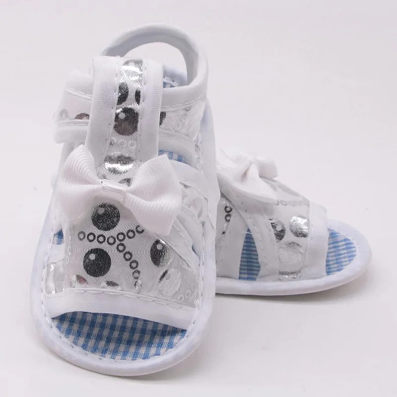 Летние хлопковые сандалии с принтом для новорожденных девочек; сандалии принцессы на мягкой подошве; детская обувь
