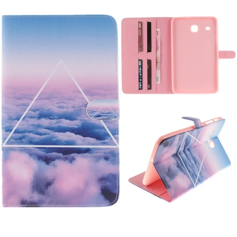 2 Leaves PU Leather Stand Case For Samsung Galaxy Tab E 8.0 Case T377 T375 T377V SM-T377V Case Protector Tablet Wallet Cover Bag (45)