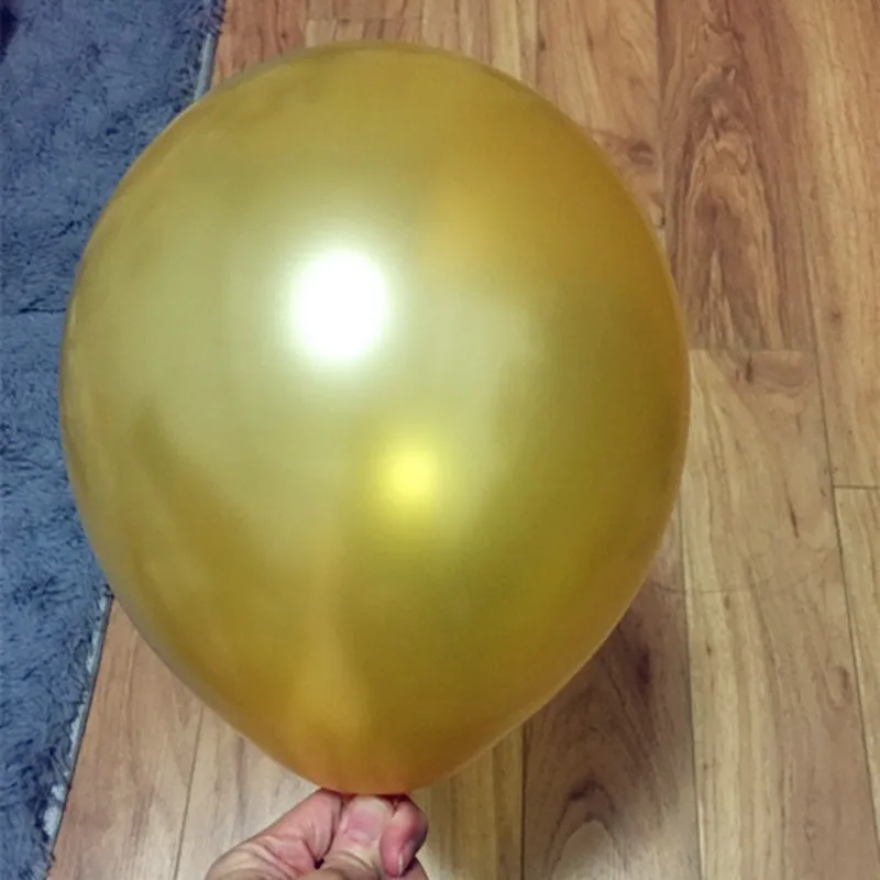 

10 inch 2.2g Pearl balloon Golden White color 100pcs/pack Party Decor Wedding Birthday Christmas Holiday Latex ballon Wholesale