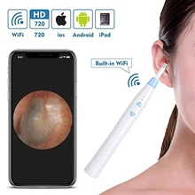 WiFi Otoscope 1.0MP Wireless Ear Endoscope with 6 LED Ear Endoscope Camera Earwax Cleaning Tool for iPhone,IOS,Android ,Samsung WiFi Otoscope 1.0MP Wireless Ear Endoscope with 6 LED Ear Endoscope Camera Earwax Cleaning Tool for iPhone,IOS,Android ,Samsung