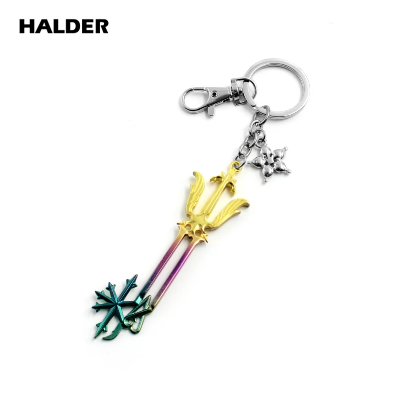 Halder японской игры Kingdom ключ от сердца Keyblade оружие Новинка Подвеска из металлического сплава аксессуары для ключей брелок кольцо для ключей