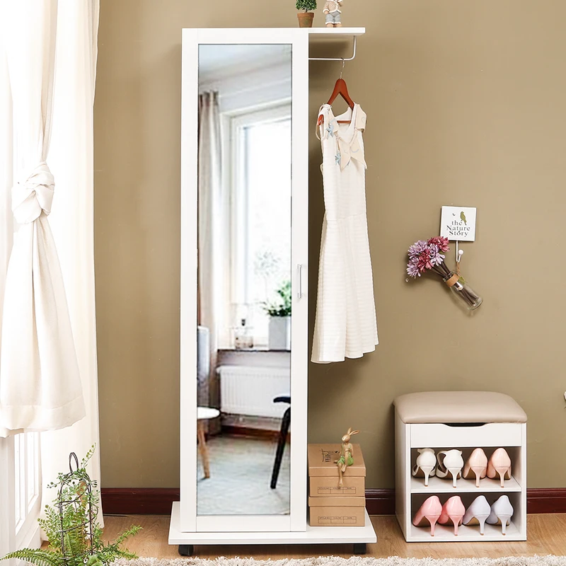 IKEA length mirror dressing mirror floor mirror dressing mirror multifunction rotating full length mirror wardrobe mirror combin-in Beach