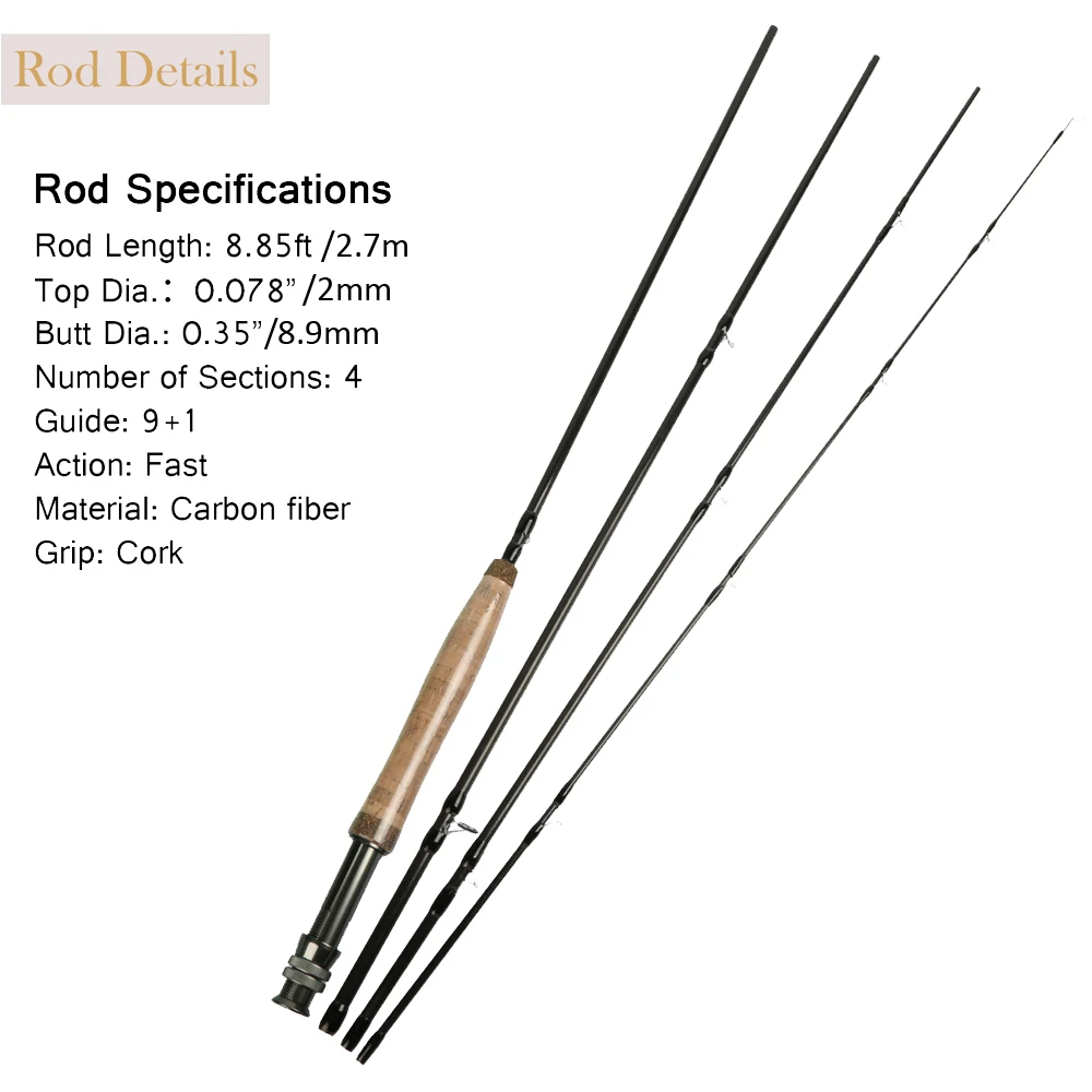 Goture 5/6 يطير الصيد قضيب مجموعة 2.7 متر الكربون يطير الصيد قضيب بكرة مع خط ملفات خط موصل يطير الصيد قضيب كومبو Goture 5/6 يطير الصيد قضيب مجموعة 2.7 متر الكربون يطير الصيد قضيب بكرة مع خط ملفات خط موصل يطير الصيد قضيب كومبو