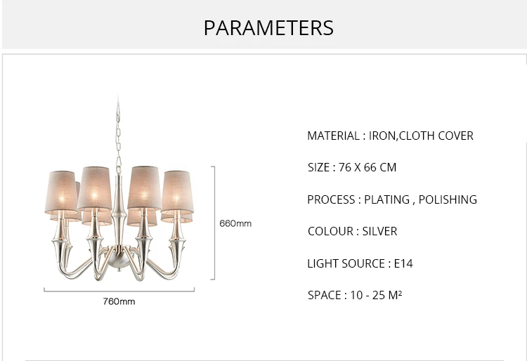 DX Modern Cloth Led Chandelier (1)