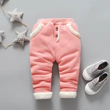 BibiCola/бархатные брюки для маленьких девочек Теплые спортивные штаны для маленьких девочек на осень и зиму модные плотные леггинсы для новорожденных девочек, штаны