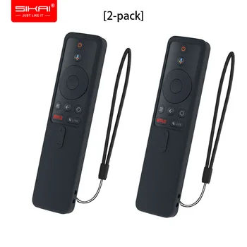 

[2-pack] Remote Control Cases For Xiaomi Mi Box S SIKAI Silicone Shockproof Protective Covers Washable Skin-Friendly with Loop