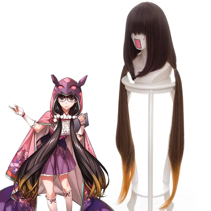 FGO Fate Grand Order Assassin Osakabehime кимоно юката Топы платье униформа наряд Аниме Косплей костюмы полный комплект - Цвет: Wig