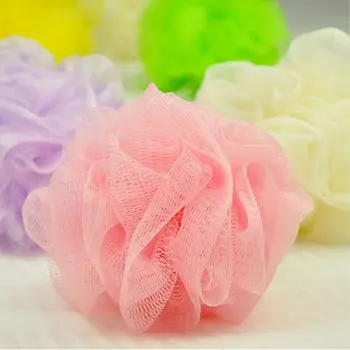 

1000pcs Mesh Colorful Nylon Bath Flower Bathing Spa Shower Ball Scrubber Colorful Bath Ball Free Shipping wen7086