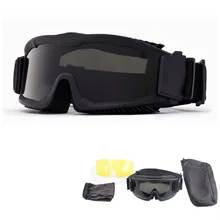 Black Army Tactical Glasses Military Airsoft Glasses Outdoor Motocycle Sport Sunglasses Windproof Wargame Goggles With 3 Lenses