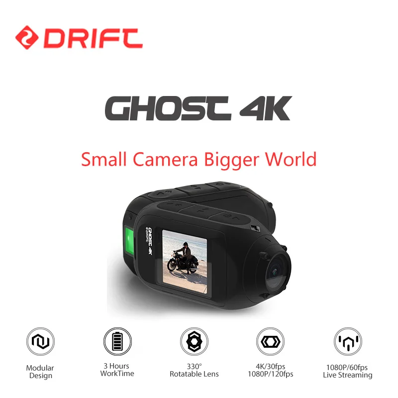  Drift Ghost 4K Action Sports Camera Motorcycle Bicycle Bike Mount Helmet Cam with WiFi Touch LCD Sc