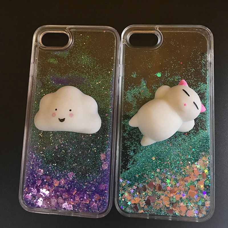 Case for iPhone X 6s 5 SE Case 3D Soft Silicone Cat Squishy Kneading Silicon TPU Phone Case Cover for iPhone 6P 7P 7 8P (1)