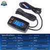 Motorcycle Meter LED Digital Thermometer Voltmeter Temperature Meter for Pit Bike ATV Outboard Glider Lawn Mower Boat Marine ► Photo 3/6