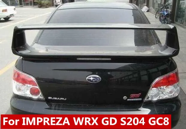 

For IMPREZA WRX GD GC8 S204 REAR WING TRUNK SPOILER FRP material and Primer STI style spoiler 1993-2001