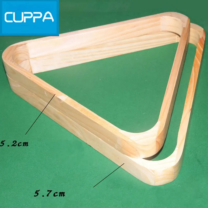 

New Cuppa 52mm/57mm Wood Billiard Triangle Rack 8-Ball Triangle Billiards Accessories China
