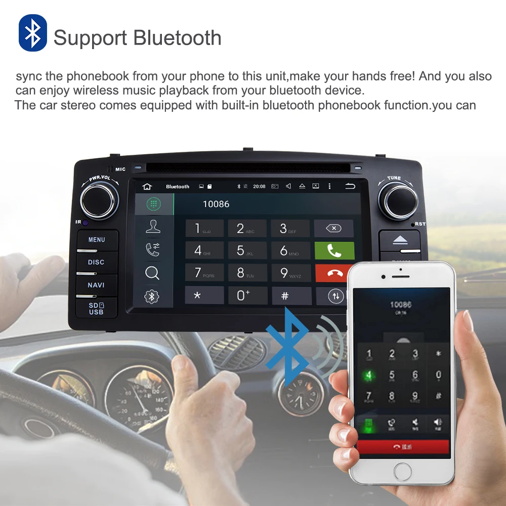 Discount Support Apple Carplay Android9.0 Car DVD GPS Navigation Multimedia Player For Toyota Corolla E120 BYD F3 Auto Audio radio Stereo 2 Discount Support Apple Carplay Android9.0 Car DVD GPS Navigation Multimedia Player For Toyota Corolla E120 BYD F3 Auto Audio radio Stereo 2