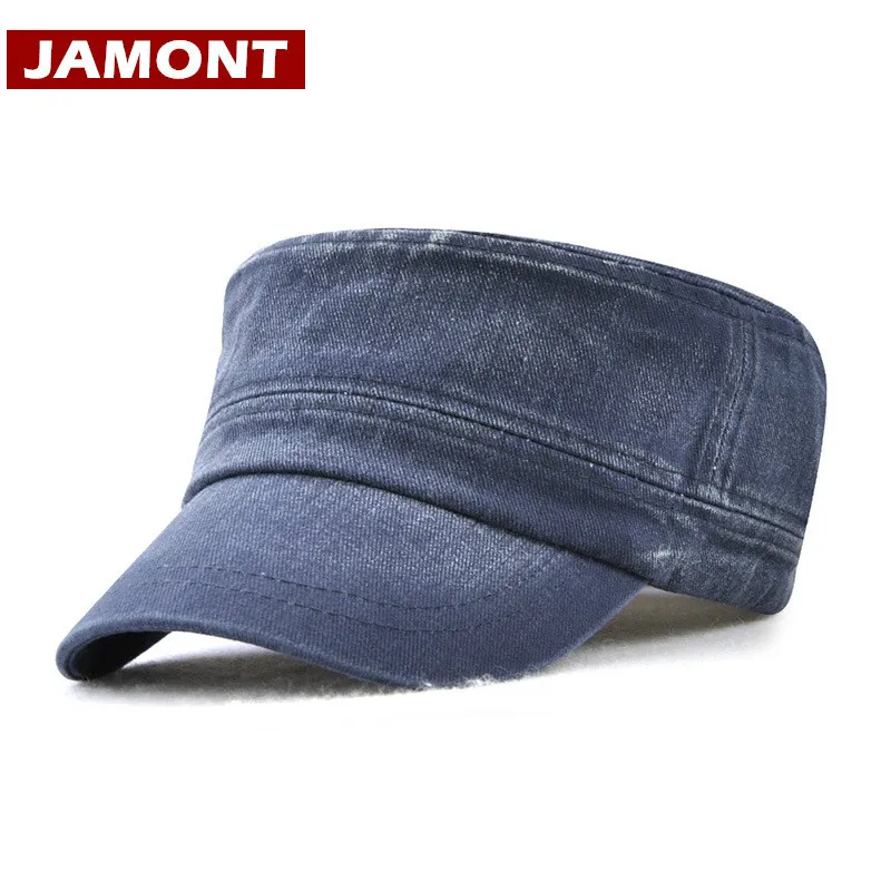 [JAMONT] 2018 лето-осень военная шляпа Для мужчин Для женщин Snapback Кепки Повседневное Flat Top открытый Солнцезащитная бейсболка