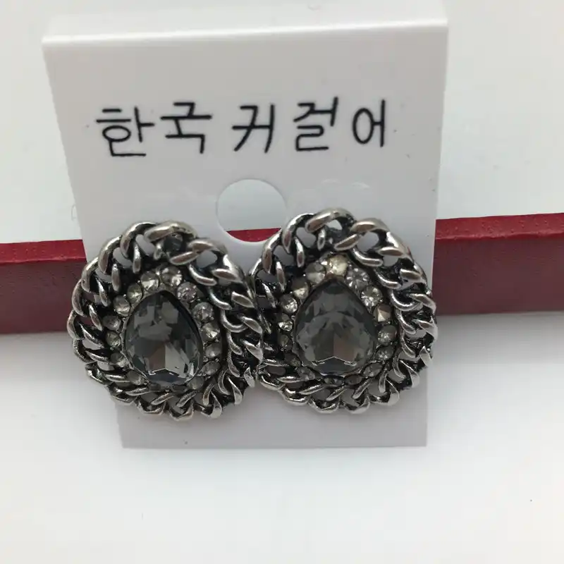 Серьги гвоздики из горного хрусталя женские настоящий Кореи с надписью you Liu Renna