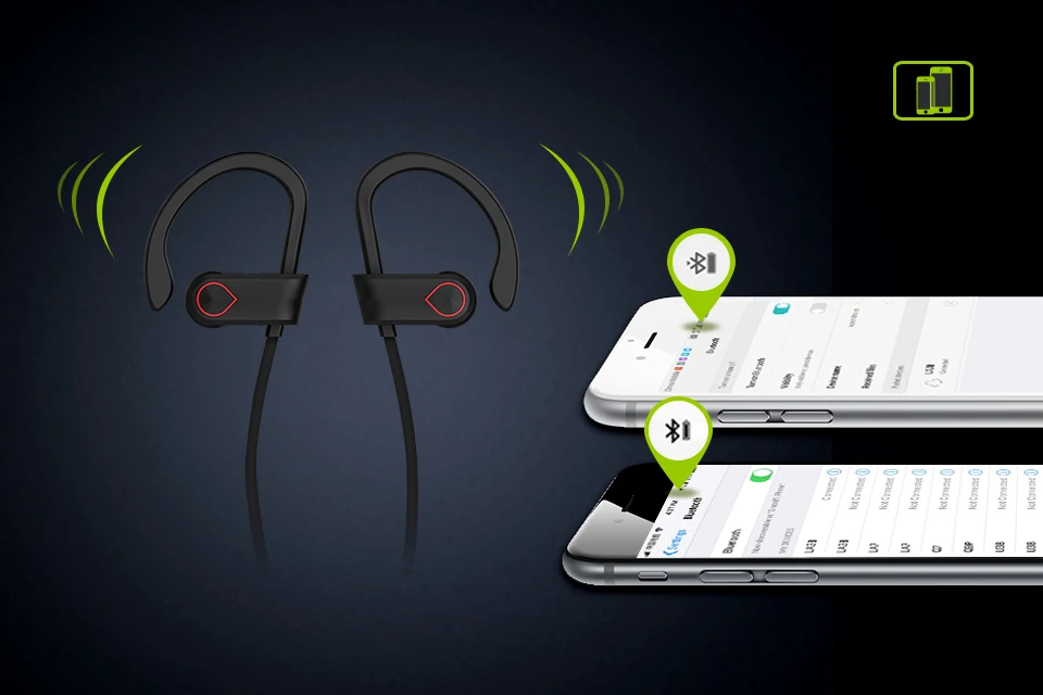 Lasdolod wireless earphone with mic headphone bluetooth noise canceling Headset noise cancellation IPX4 sweatproof sport earbuds-93