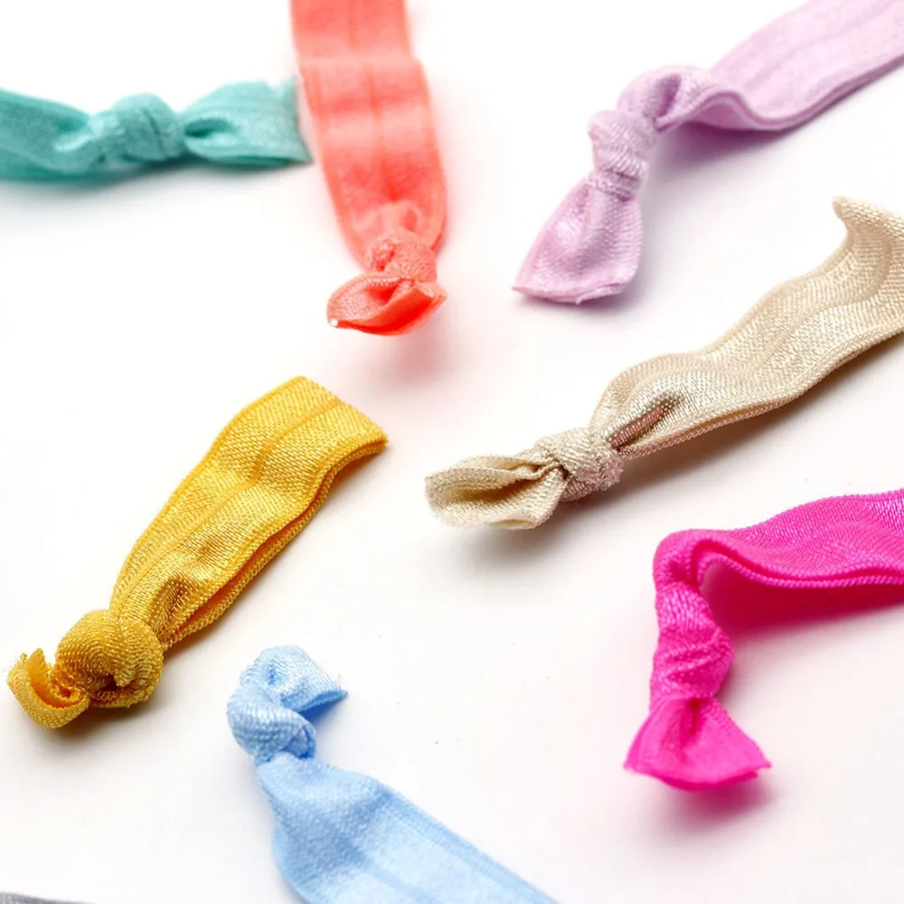Buy 5pcs Girl Elastic Hair Ties Bands Knotted Hairband