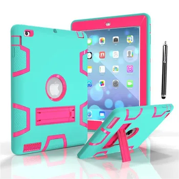 

XSKEMP New Armor Protective Cover For Amazon Kindle fire 7 2017 7.0 Hybrid Stand Hard PC+TPU Rubber Armor Shockproof Tablet Case