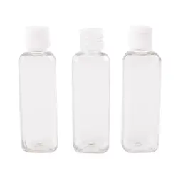 100 мл пустой Бутылочки прозрачные маленький контейнер многоразового простая бутылка Макияж жидких косметических jar Ясно Флип-Топ Кепки