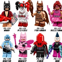 480 шт/партия PG8040 Бэтмен фильм Фея Бэтмен Джокер красный капюшон мима медсестра Харли Квинн строительные блоки кирпичи игрушки