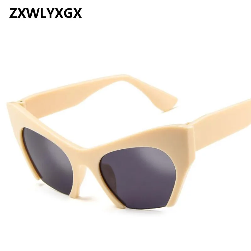 ZXWLYXGX 2019 Gafas Винтажные Солнцезащитные очки кошачий глаз женские брендовые