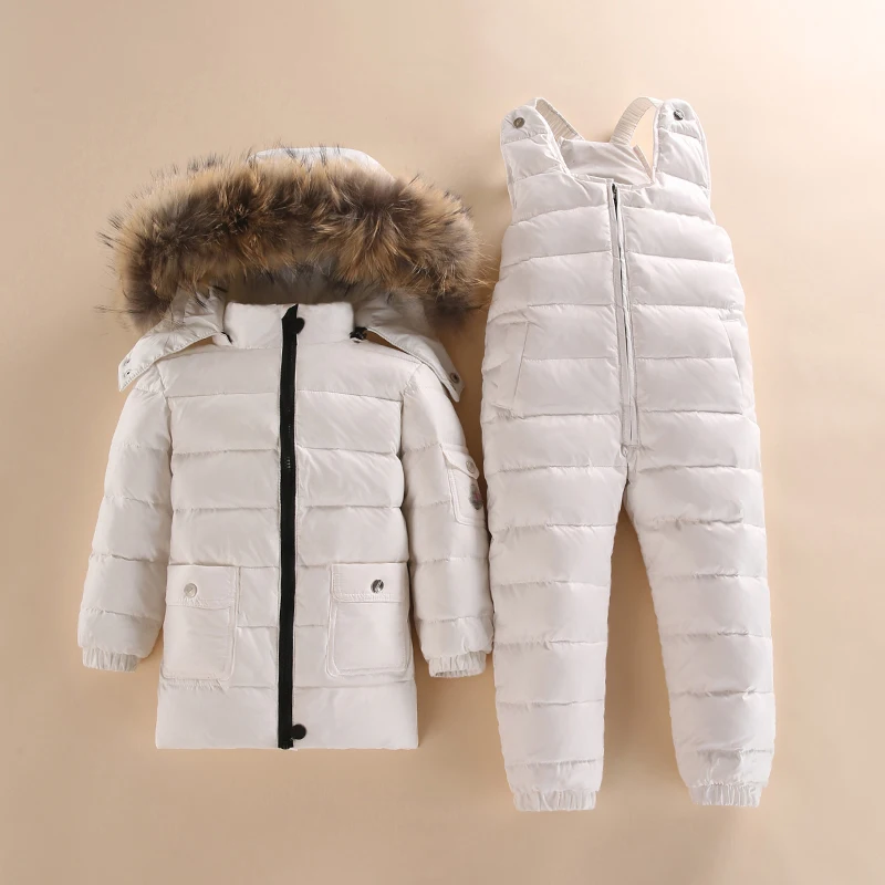 

Mioigee 2018 Warm Children Clothing Sets Girls Winter Down Coat Boys Jacket Children's Snowsuit Kids Outdoor Ski suit
