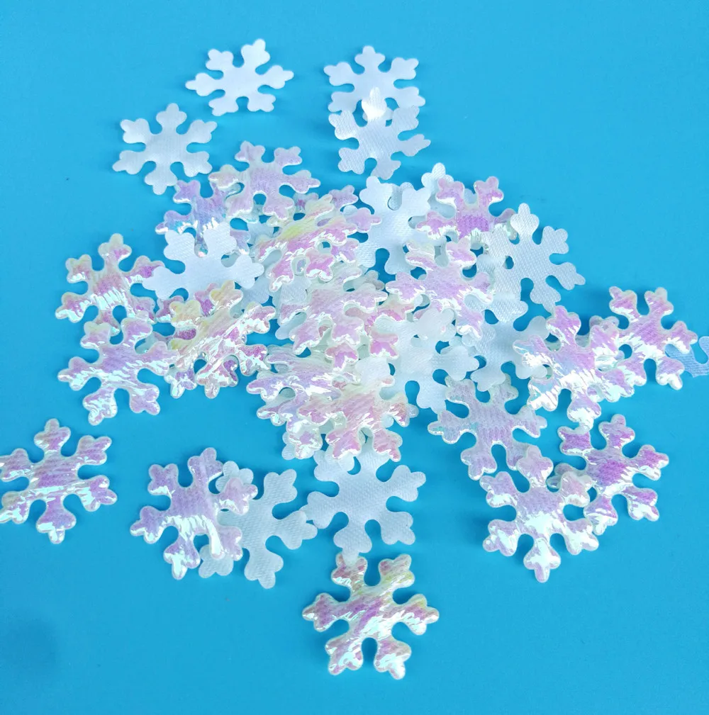 2/3 см Рождественское украшение для дома снежинки белые Семейные рождественские праздничные искусственные снежные украшения свадебные метательные конфетти - Цвет: 2.5cm about 100pcs4