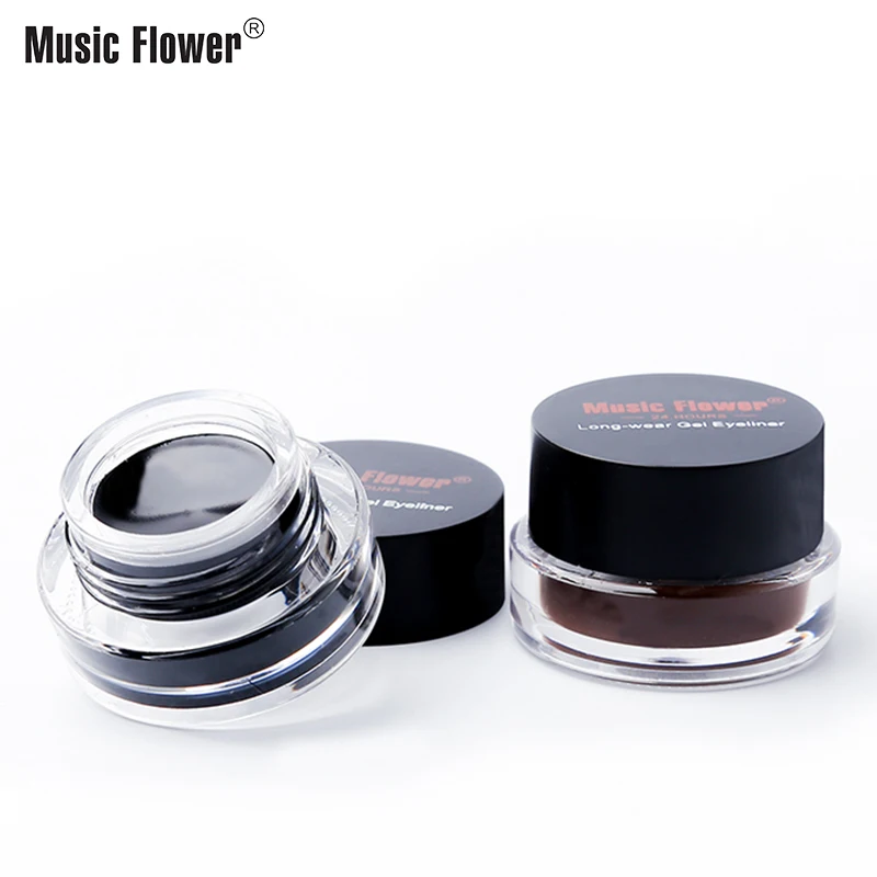 Music Flower черный + коричневый 24 часа в сутки с длинным рукавом Одежда гель подводка