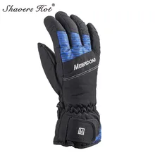 Men’s Ski Gloves Fleece Snow Snowboard Gloves Snowmobile Motorcycle Riding Winter Gloves Windproof Waterproof Unisex Snow Gloves