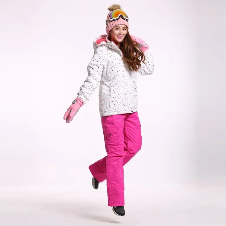 Лыжный костюм для активного отдыха, одежда для альпинизма, Зимняя Теплая Лыжная куртка+ лыжные штаны для женщин