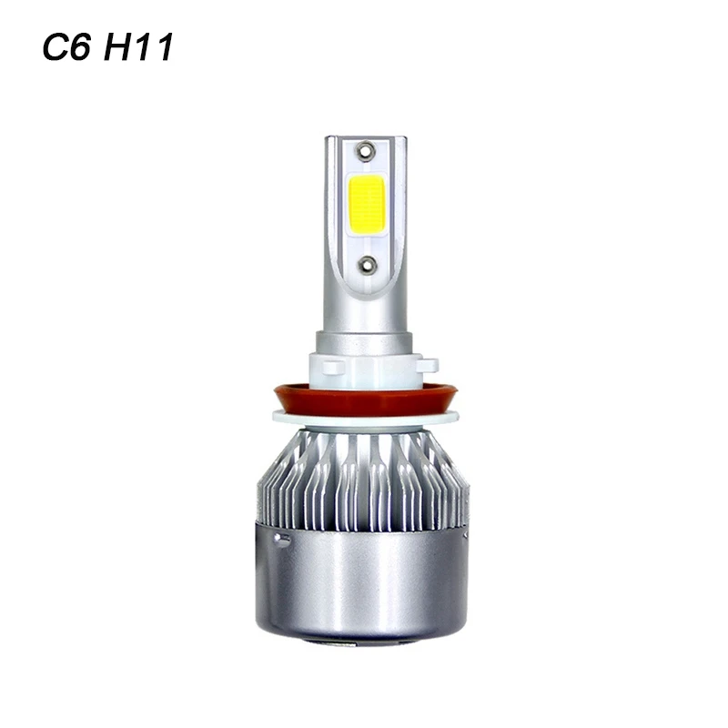 VicTsing 1pc C6 LED Car Headlights H1 H4 H7 H8H9H11 H109005HB3 9004HB1 9008 9007 H27 HB4 LED Headlight Light Bulb 36W 6000K (6)
