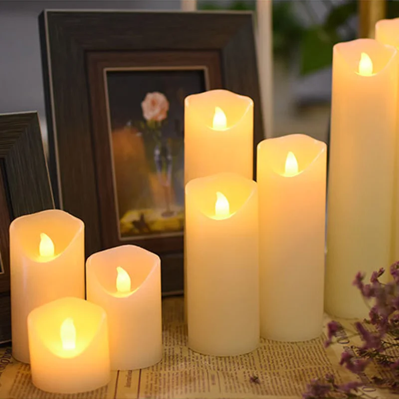 Беспламенный светодиодный парафин Wax батарея восковые свечи для вечерние, рождественские декоративные украшения для дома, свадьбы