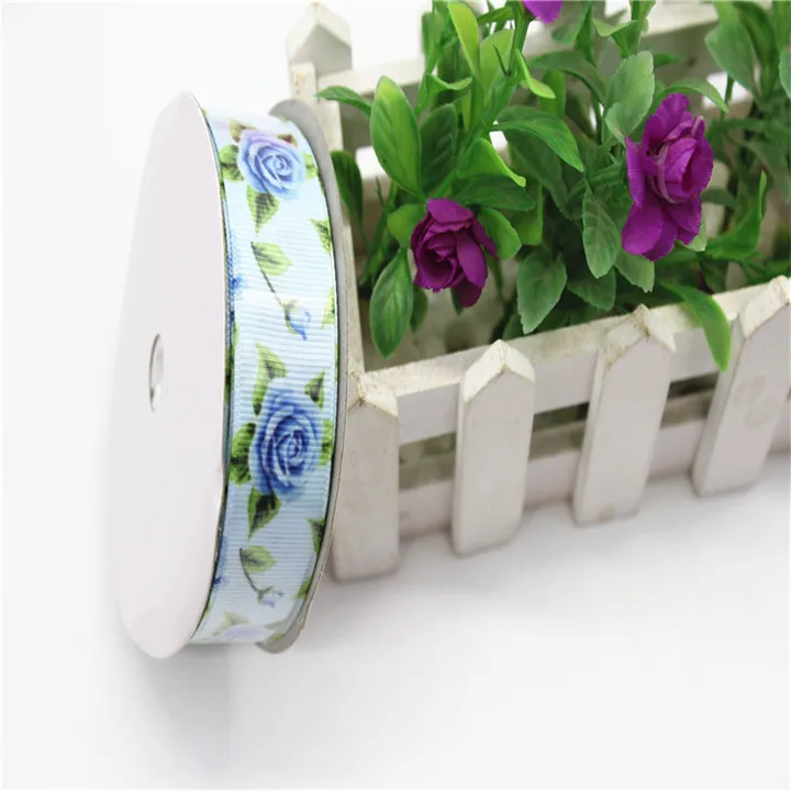 9  2.5cm x25Yard Ribbon Thermal Transfer Toral Printing Ribbons Handmade Diy Satin Ribbon Hair Accessories Gift Box Packaging