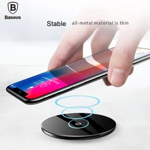 Baseus 10 Вт QI Беспроводное зарядное устройство Быстрая Беспроводная зарядка для iPhone X 8 7 samsung Galaxy S9 S8 note8 зарядное устройство для мобильного телефона