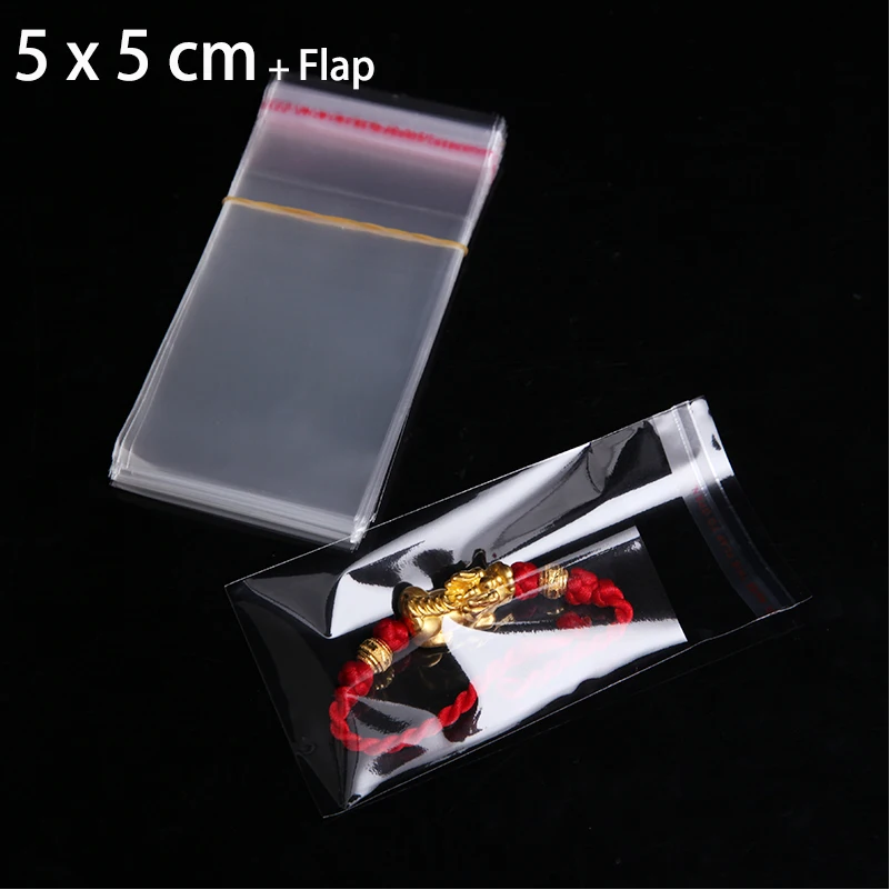 200pcs 2" x 2" SMALL GIFT PACKAGING BAG CLEAR RESEALABLE PLASTIC BAGS
