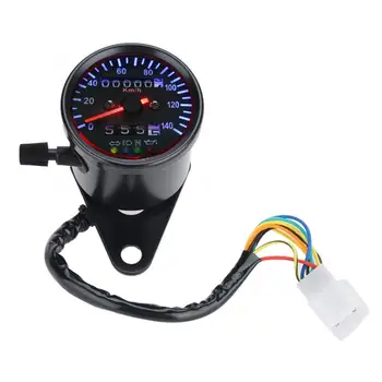 

LED Backlight 12 V Motorcycle Dual Odometer Speedometer Gauge Instruments Kit for Cafe Racer Motorcycle Accessories