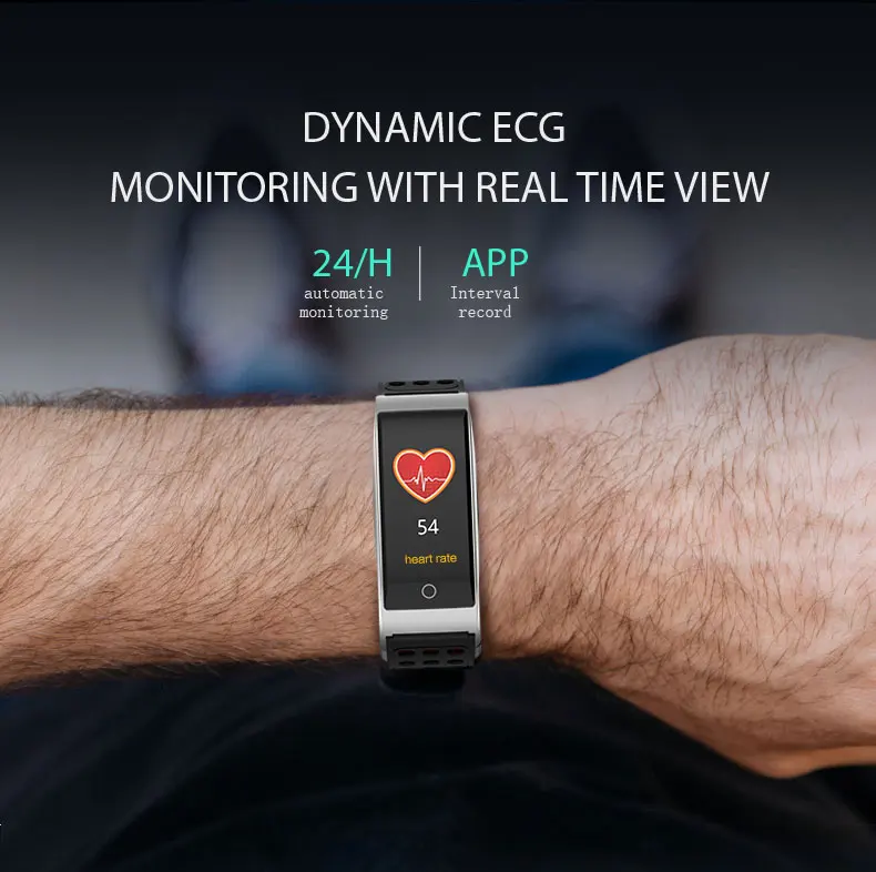 Смарт-браслет E08 фитнес-браслет пульсометр кровяное давление часы ЭКГ+ PPG смарт-браслет часы Смарт для IOS Android