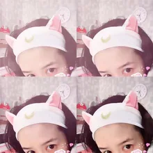 Новинка, 1 шт., модные женские и девичьи эластичные Мультяшные кошачьи уши, мягкая хлопковая повязка на голову, повязка на голову, вечерние головные уборы, аксессуары для волос, инструмент JUL3