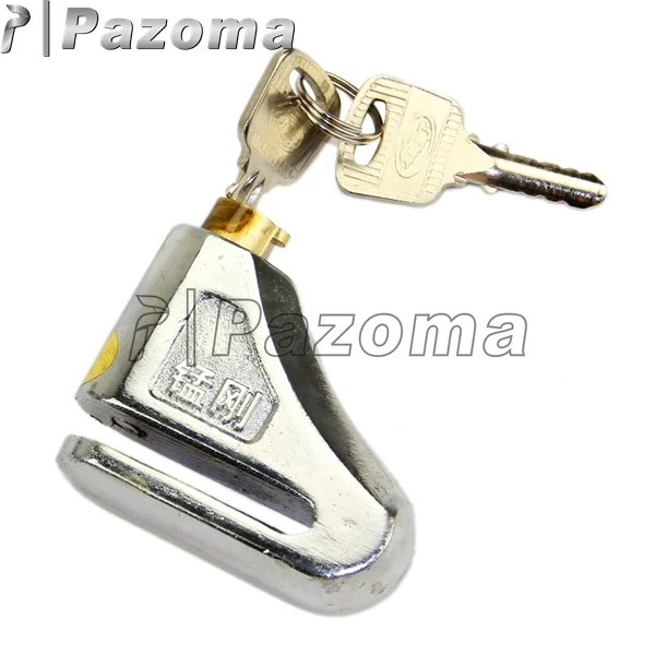 PAZOMA хит продаж хромированный универсальный замок безопасности для мотоцикла и