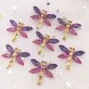 New 10pcs Resin Bling Colorful Dragonfly flatback rhinestone 1 Hole Ornaments DIY  Wedding appliques craft SW80 ► Photo 3/6