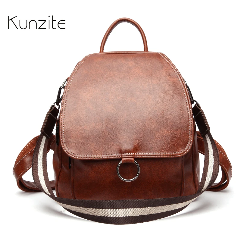 

PU Leather Backpack Bags for Women 2018 Multifunction Daily Packbag Ladies Casual Shoulder Bag Black School Book Bags Rucksack