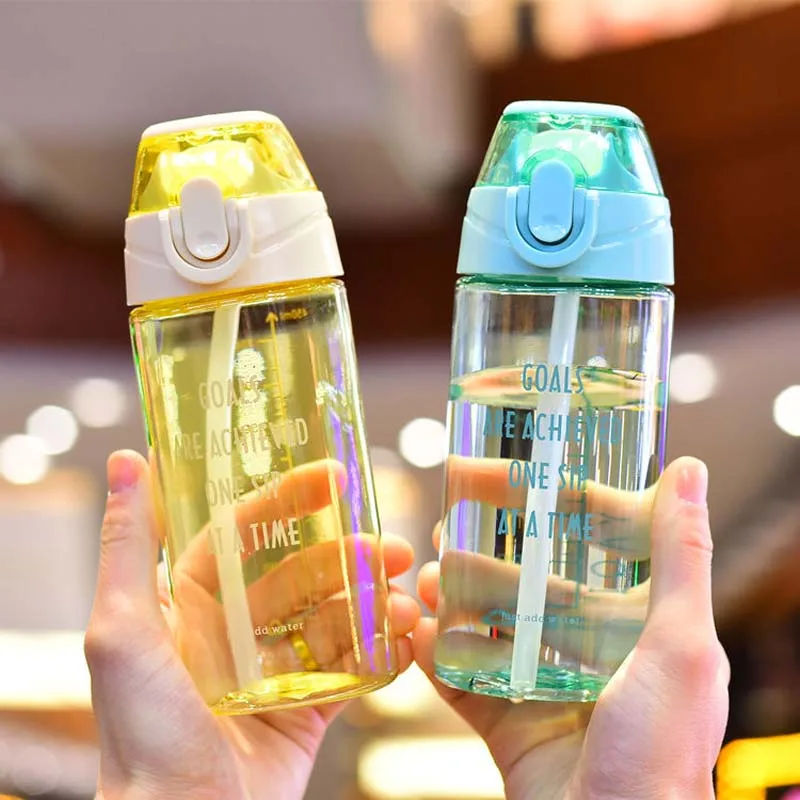 

450/600ML Baby Drinking Water Bottle Feed Kids Anti Spill Kid Learn Drink Cup With Handle Sippy Cup Child Feeding Magic Leak Pro