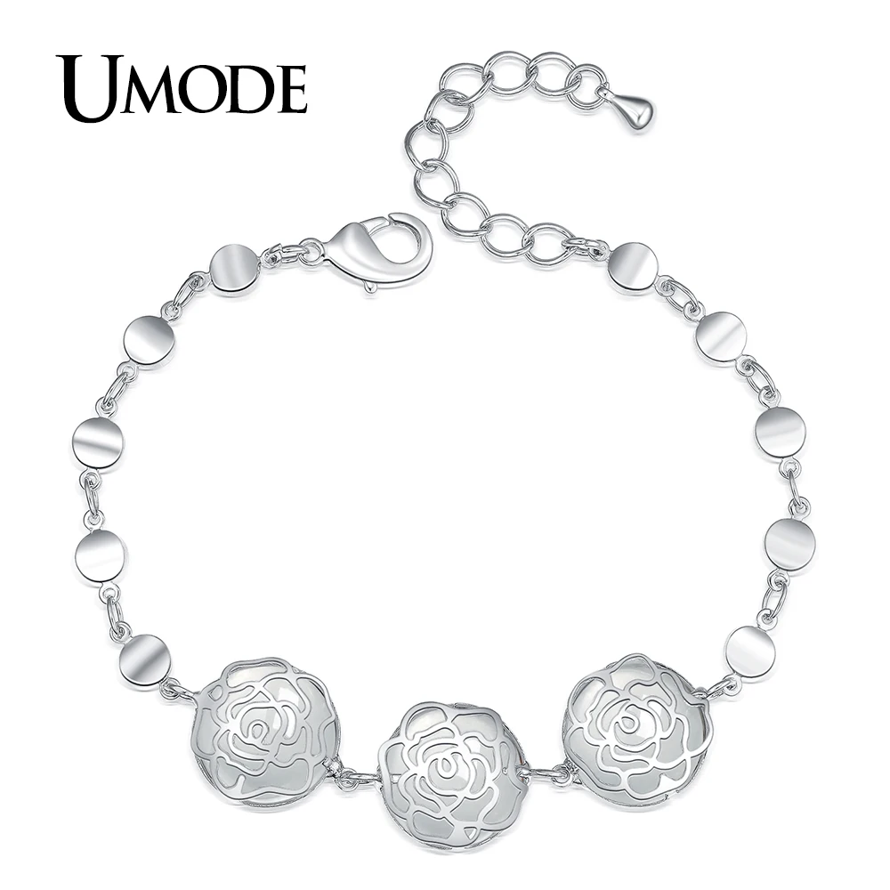 

UMODE Fashion Carving Stellux Austrian Crystals Rhinestone Chain & Link Bracelets for Women Jewelry Pulseras Mujer Gifts UB0098