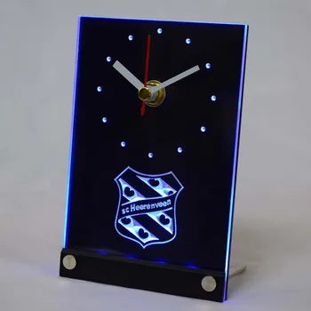

tnc1018 SC Heerenveen Eredivisie Football 3D LED Table Desk Clock