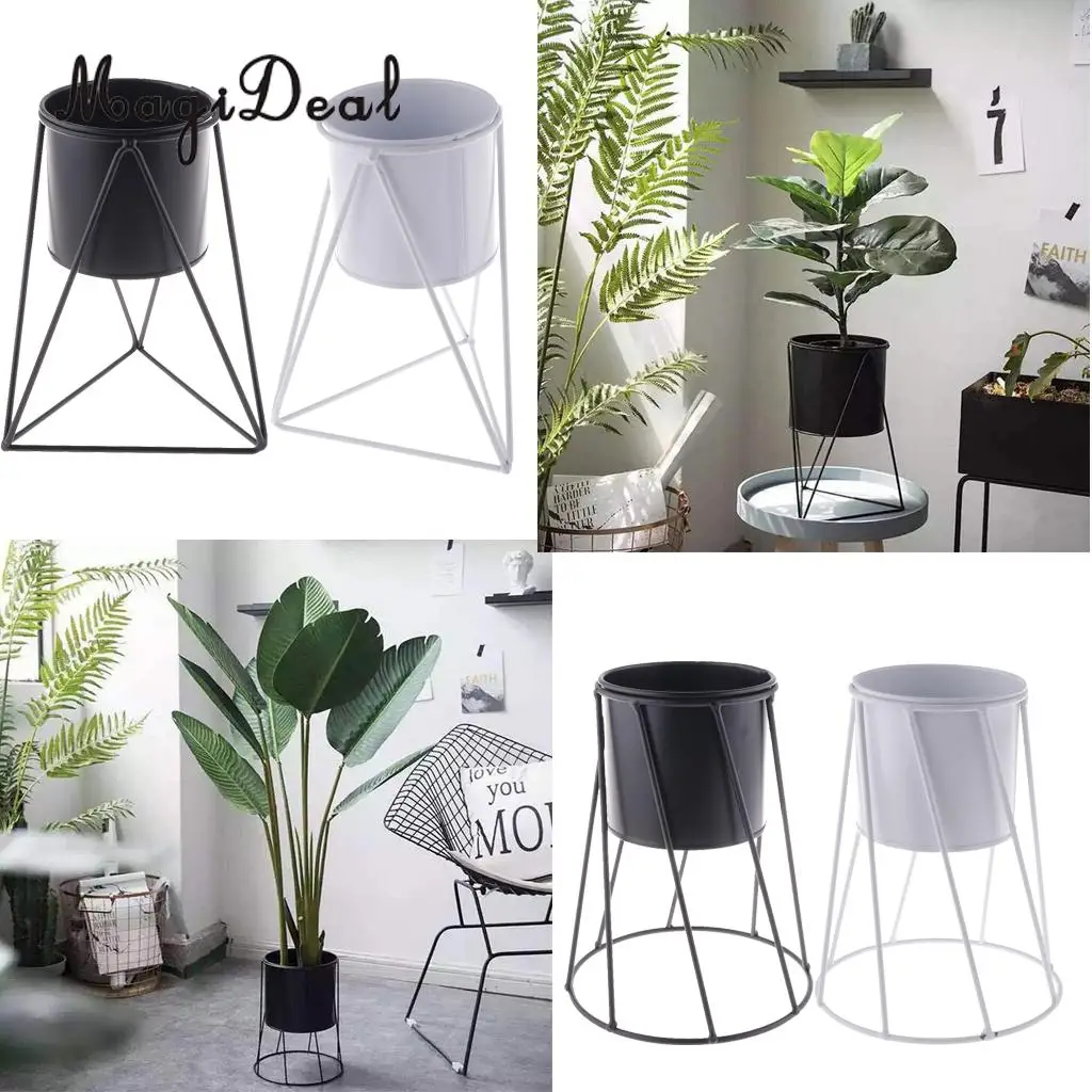 Nordic Iron Art Flower Vases Minimalism Design Flowerpot Tabletop Flower Pot Home Vases Home Office Decor