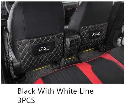 Красный черный сиденье центр подлокотник задняя спинка анти-удар коврик для Ford Focus AAB248 - Название цвета: 2