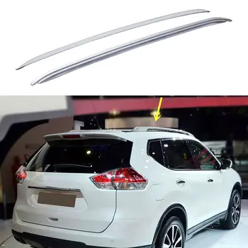 

2PCS Roof Rack Rail Mount Aluminum Silvery For Nissan X-TRAIL 2014-2016